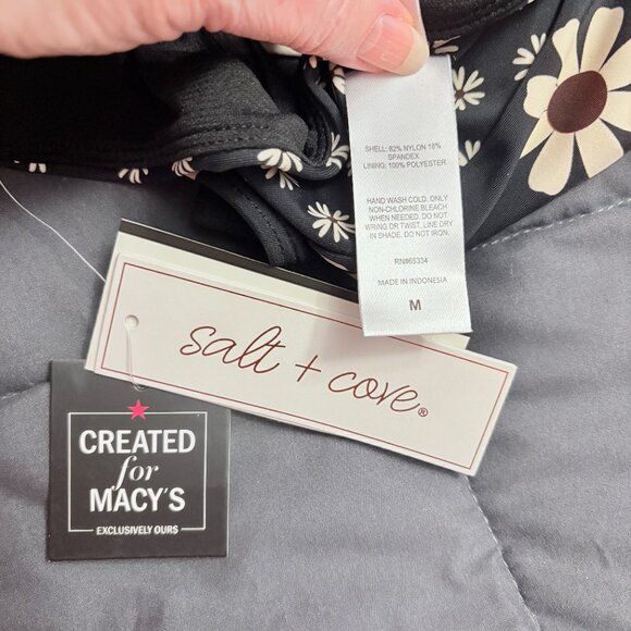 Salt + Cove Daisy Print Cropped High-Waist Bikini Bottoms - Size: Medium - NWT - Picture 5 of 10